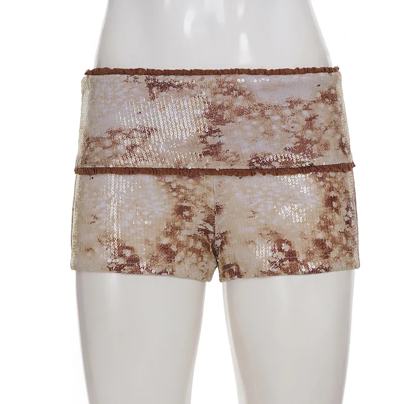 Autumn and winter low waist slimming spicy girl casual sequin shorts