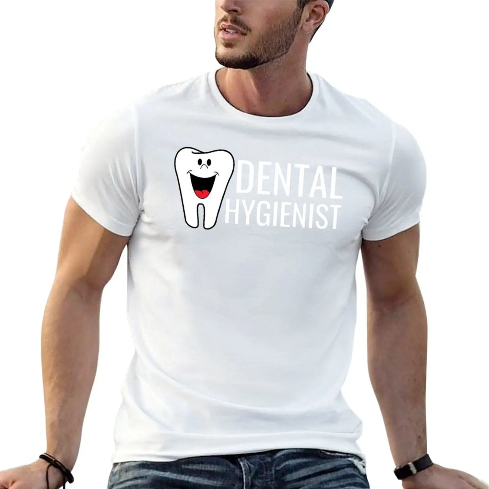 Dental Hygienist Happy Tooth Cute T-Shirt affliction shirts summer 2026 mens t shirt graphic