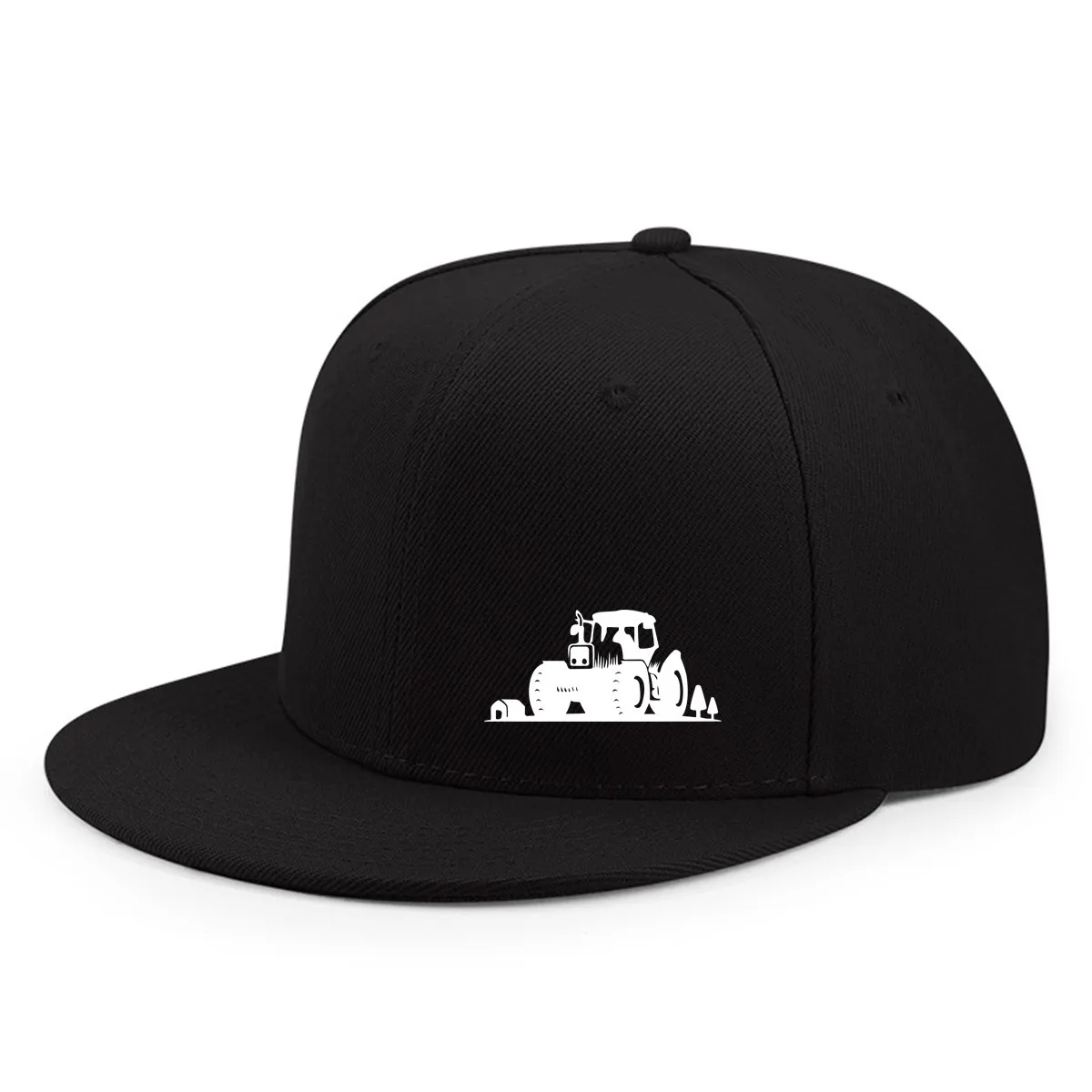 Tractor Graphic Unisex Baseball Cap Adjustable Snapback Polyester Hip Hop Hat