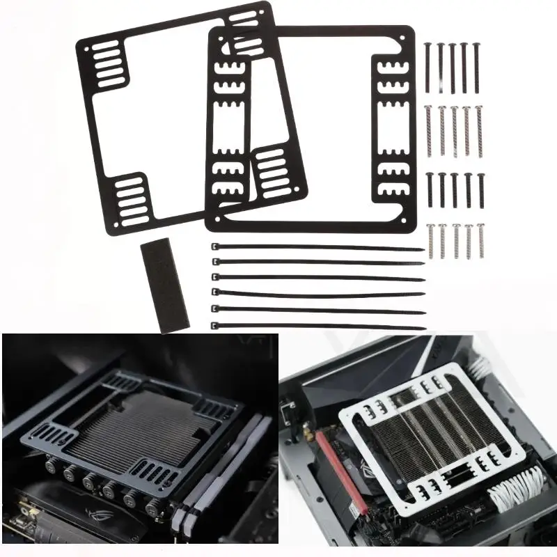 Fan Conversion Bracket 9CM To 12CM Can Be Used For Axp100 And Other 9CM Screw Fixed Heat Aluminum Alloy