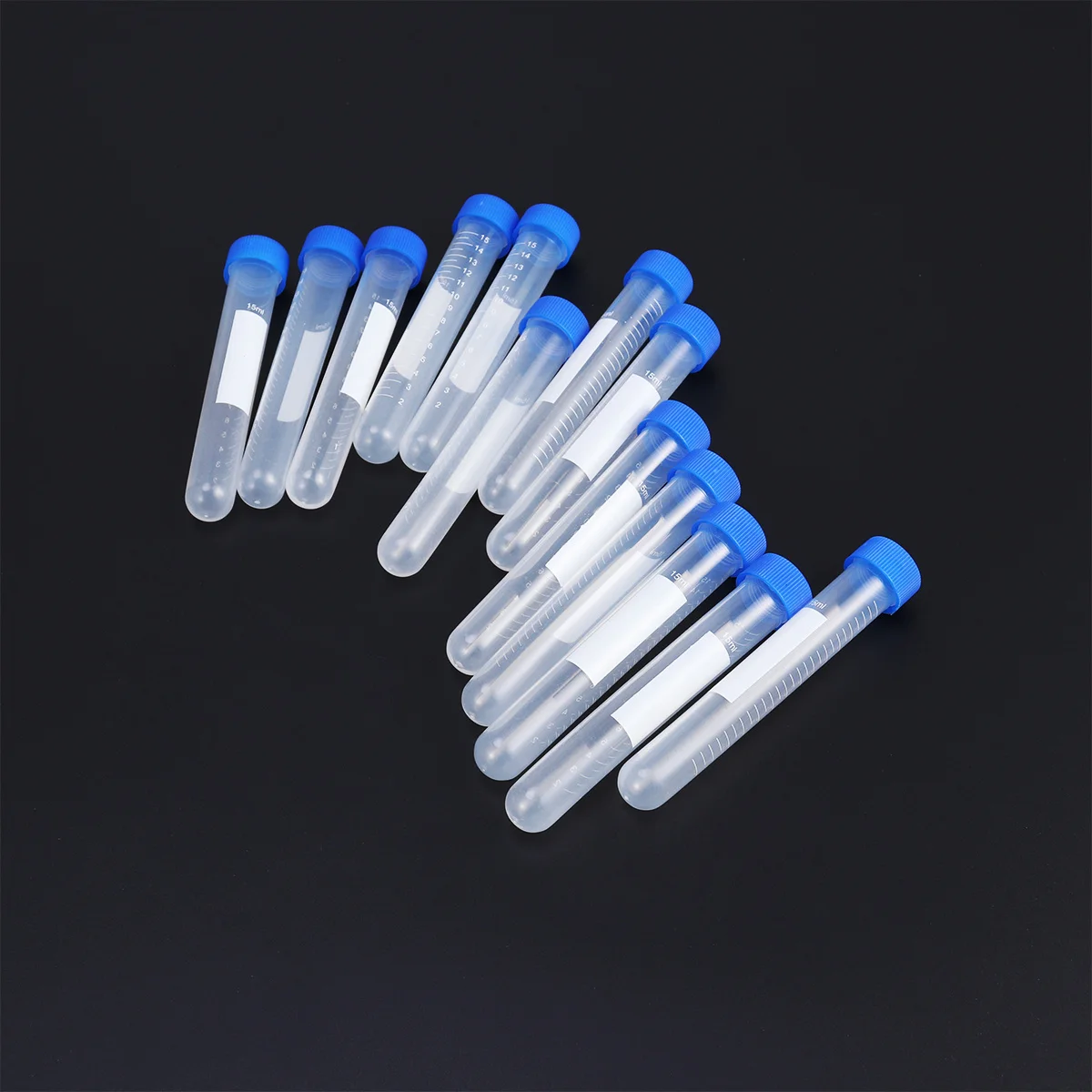

50 pcs 15Ml Centrifuge Tube Round Bottom Transparent High-Speed Compatible Laboratory Sample Storage Tight Seal Lid For