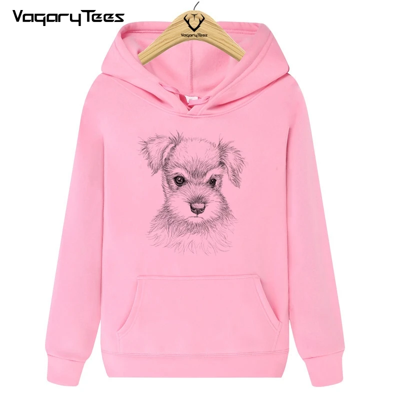 

Hip Hop Streetwear Hoodie Top Mens Brands Animal Cute Pug sketch Schnauzer Print Autumn Unisex Casual Hoodies Sweatshirt