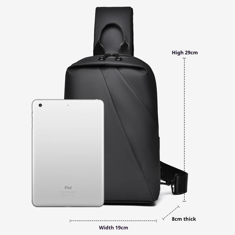 Men's Adjustable Chest Bag Portable Shoulder Bag Crossbody Bag Great for Traveling Camping Outdoor Sports Daily Commuting