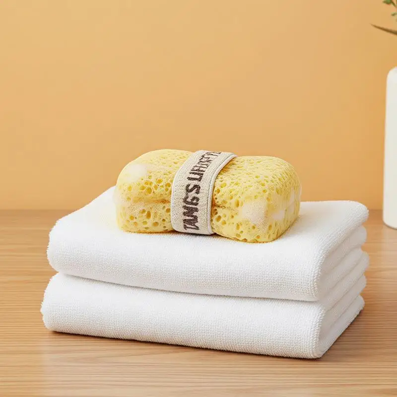 Bath Sponge for Men Ultra Soft Deep Cleansing Rich Foaming No Loose Fibers Body Scrubber 1/2PCS for Gym Use