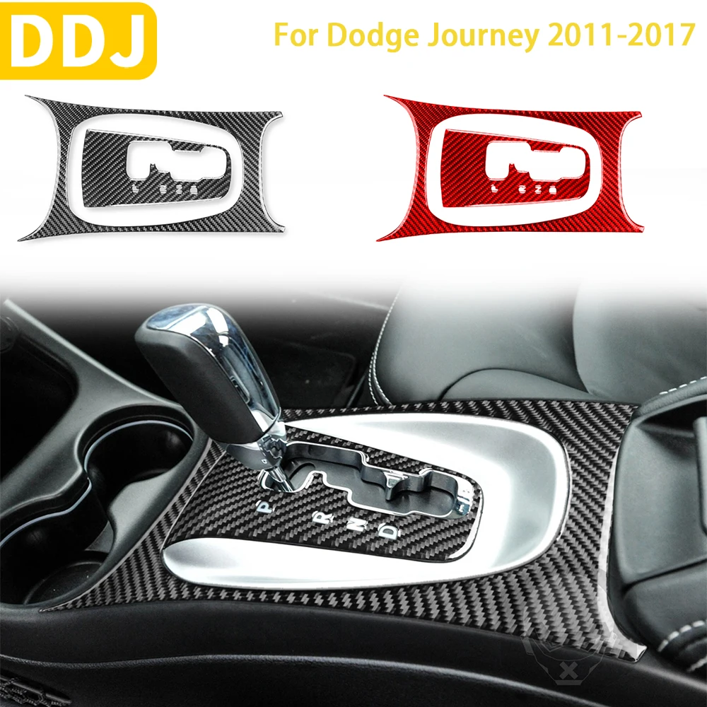 

For Dodge Journey 2011-2017 Accessories Carbon Fiber Car Interior Central Control Gear Shift Panel Sticker Decoration