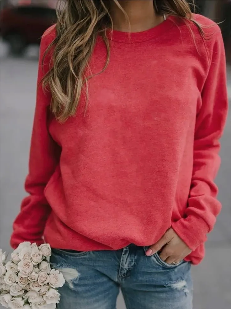 

2025 Women's Top T-shirt Autumn/Winter Long-sleeved Crew-neck Tees Top Playeras De Mujeres Camisetas De Mujer Топ Blusas Tshirts