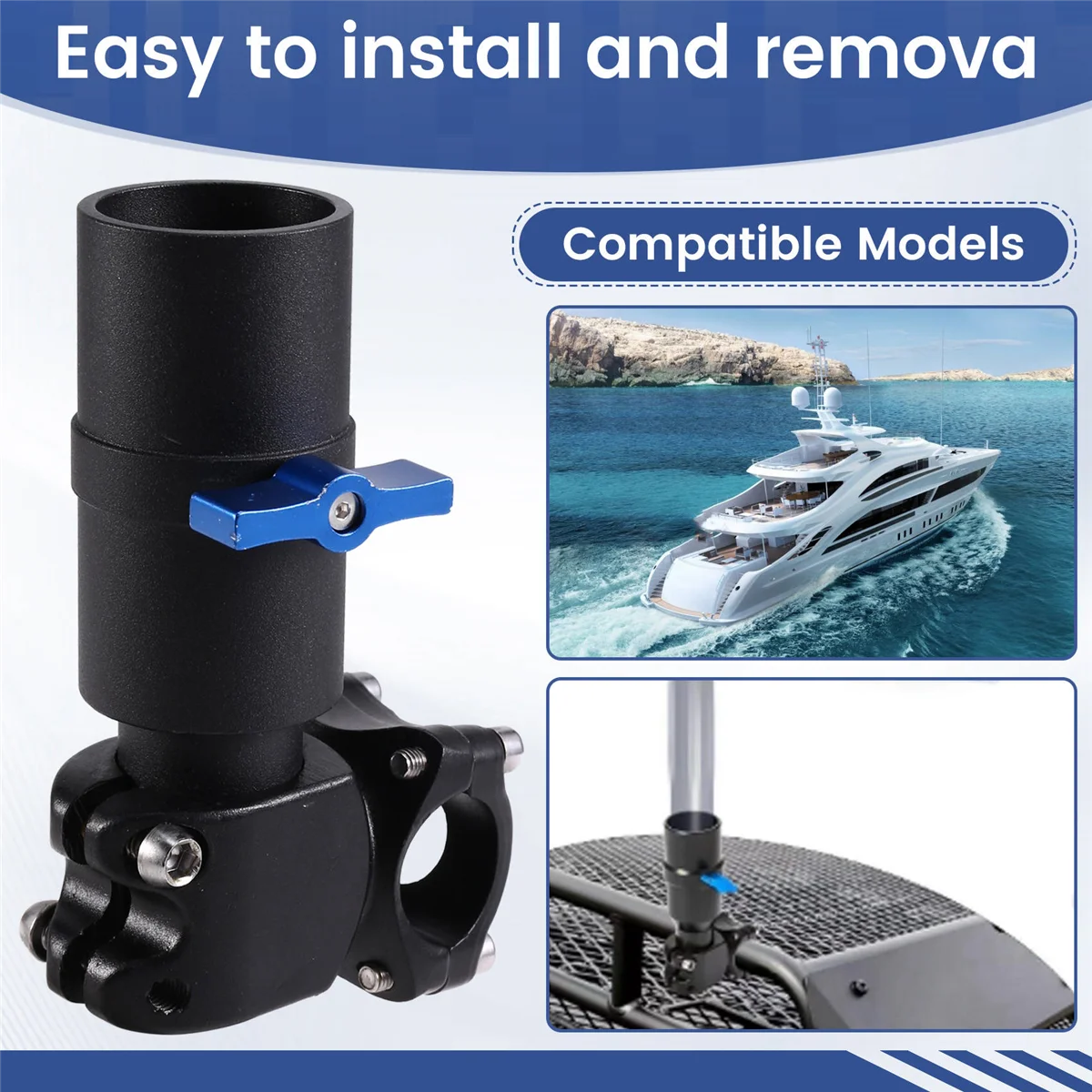 

Universal U-Bracket Mount for V2 Dish Roof Mast to Pole Mounting Adapter for RVs, Yachts, and Houses