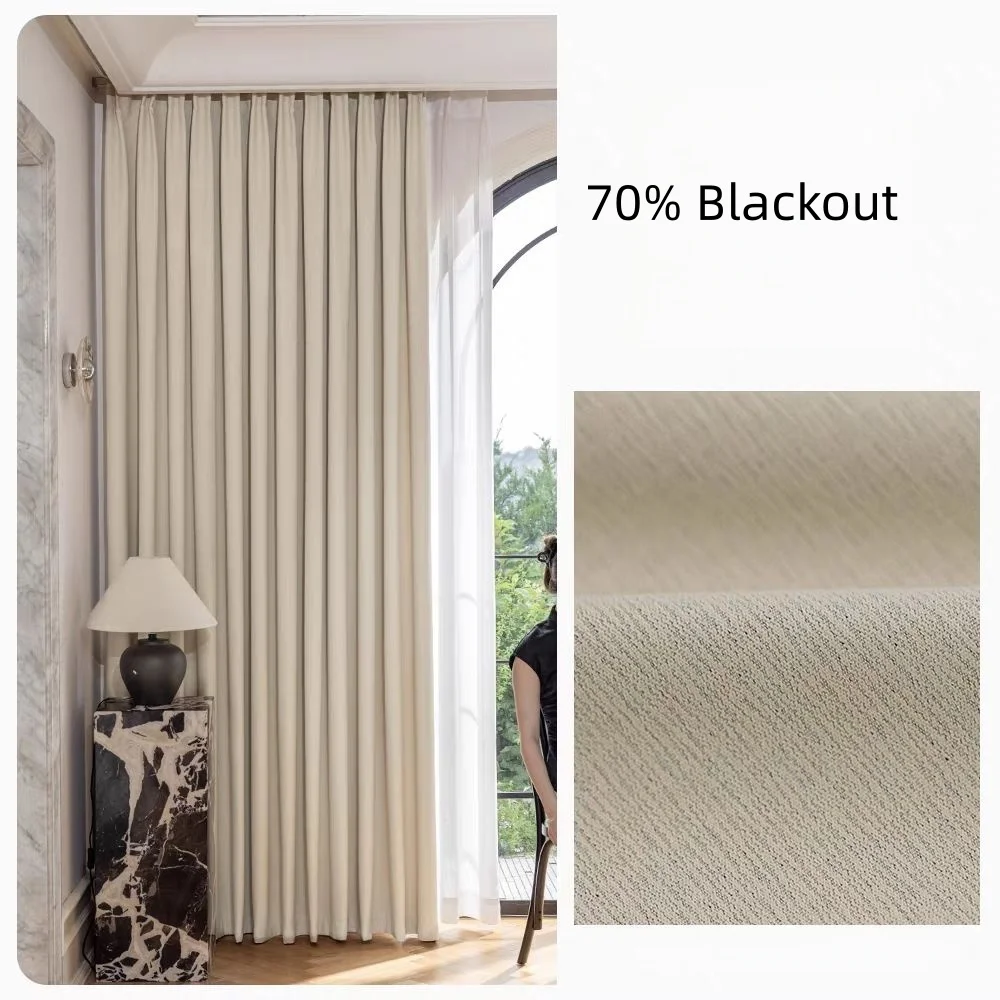 Extra High Curtains for Living Room 70-85% Blackout Drapes Thermal Insulated Room Darkening Energy Efficient Window Curtains