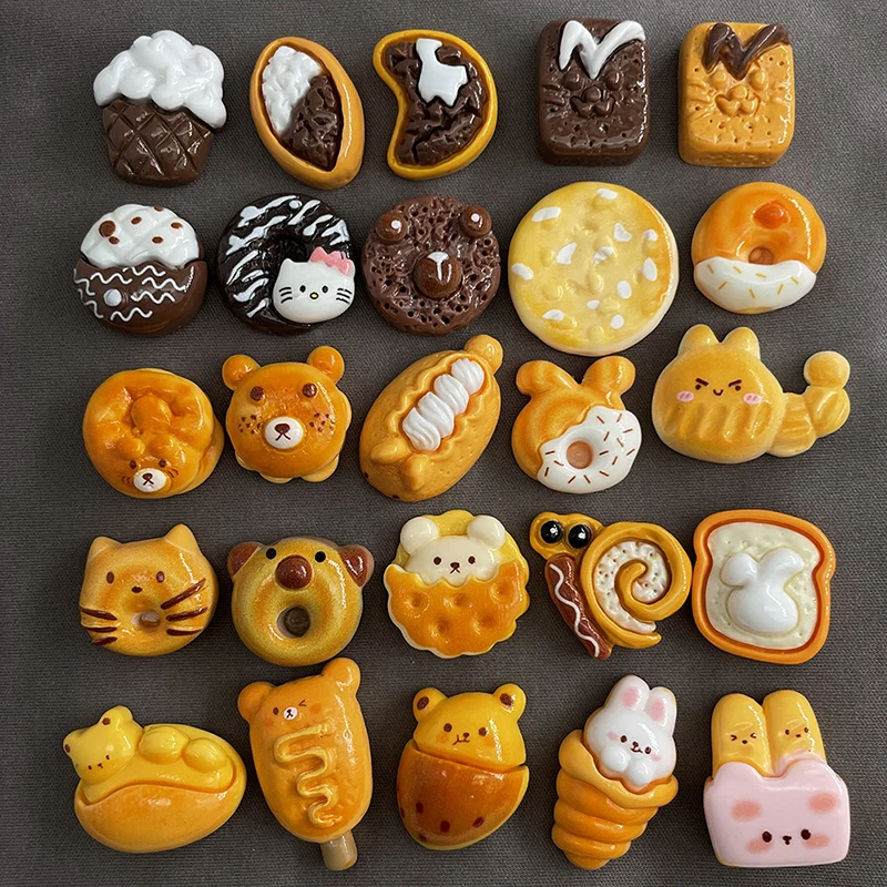 1PC ตุ๊กตาสัตว์อาหารและเล่นขนมปัง Miniature จําลองเด็กเล่นของเล่นอาหารตกแต่งบ้านของขวัญเครื่องประดับอุปกรณ์เสริม