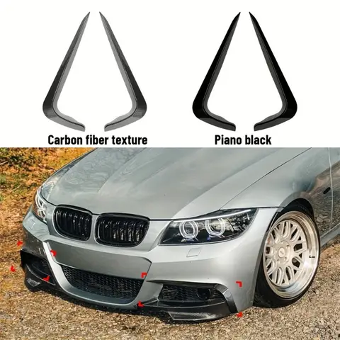 BMW 3 시리즈 E90 E91 LCI 2009-2012 M 스포츠 프론트 스플리터 프론트 범퍼 카나드 스플리터 디퓨저 프로텍터 커버 가드