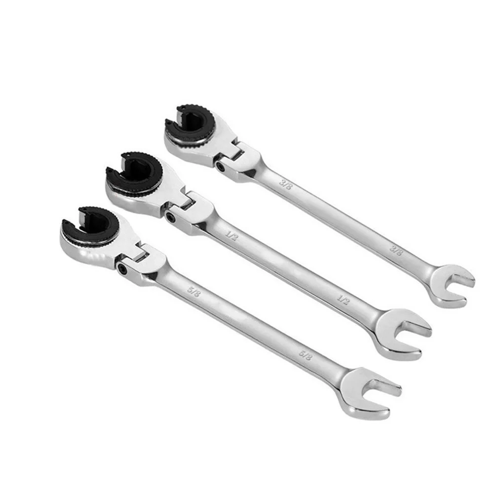 

﻿ 1 шт. дюймовый ключ с гибкой головкой и храповым механизмом, трубный ключ 3/8 дюйма, 1/2 дюйма, 5/8 дюйма, трещоточный ключ, комбинированный гаечный ключ, гаечный ключ