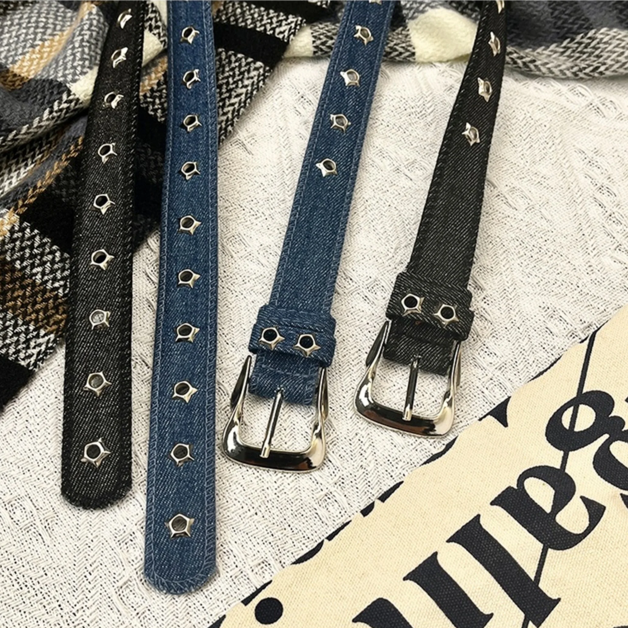 Hochwertiger Jeansgürtel für Damen, 2,6 cm breit, mit Dornschließe, strapazierfähig, verschleißfest, Taillengürtel für Jeans, Freizeitkleidung, Streetwear – Detail 8