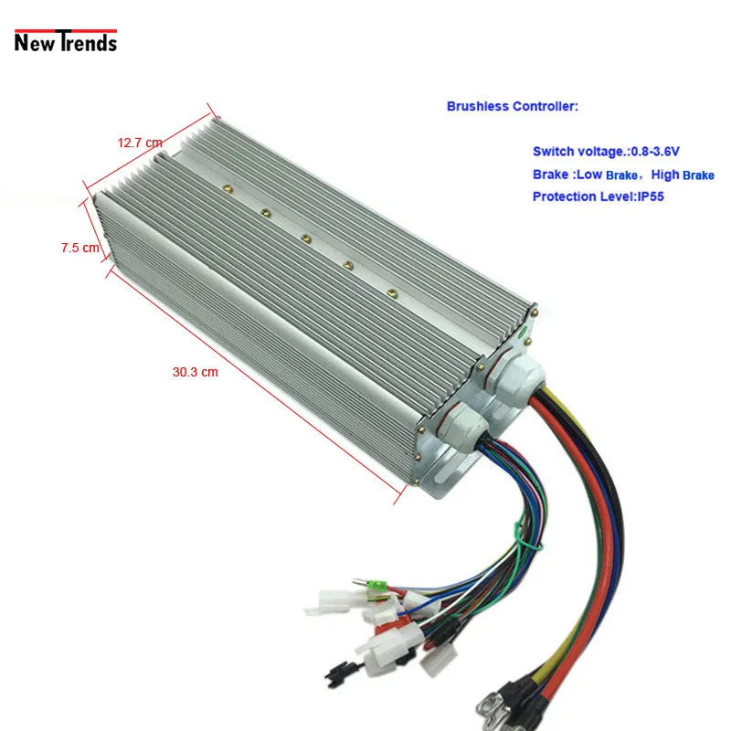 

60V 72V 3000W Bldc Brushless Motor Controller For Electric Tricycle vehicle for three phase motor