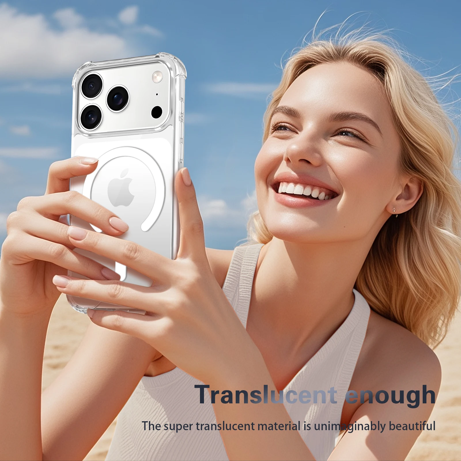 Four Corner Anti Drop HD Transparent Magnetic Case For IPhone 18 17 16 15 14 13 12 11 Pro Max Plus Air 17e 16e Magsafe Cover