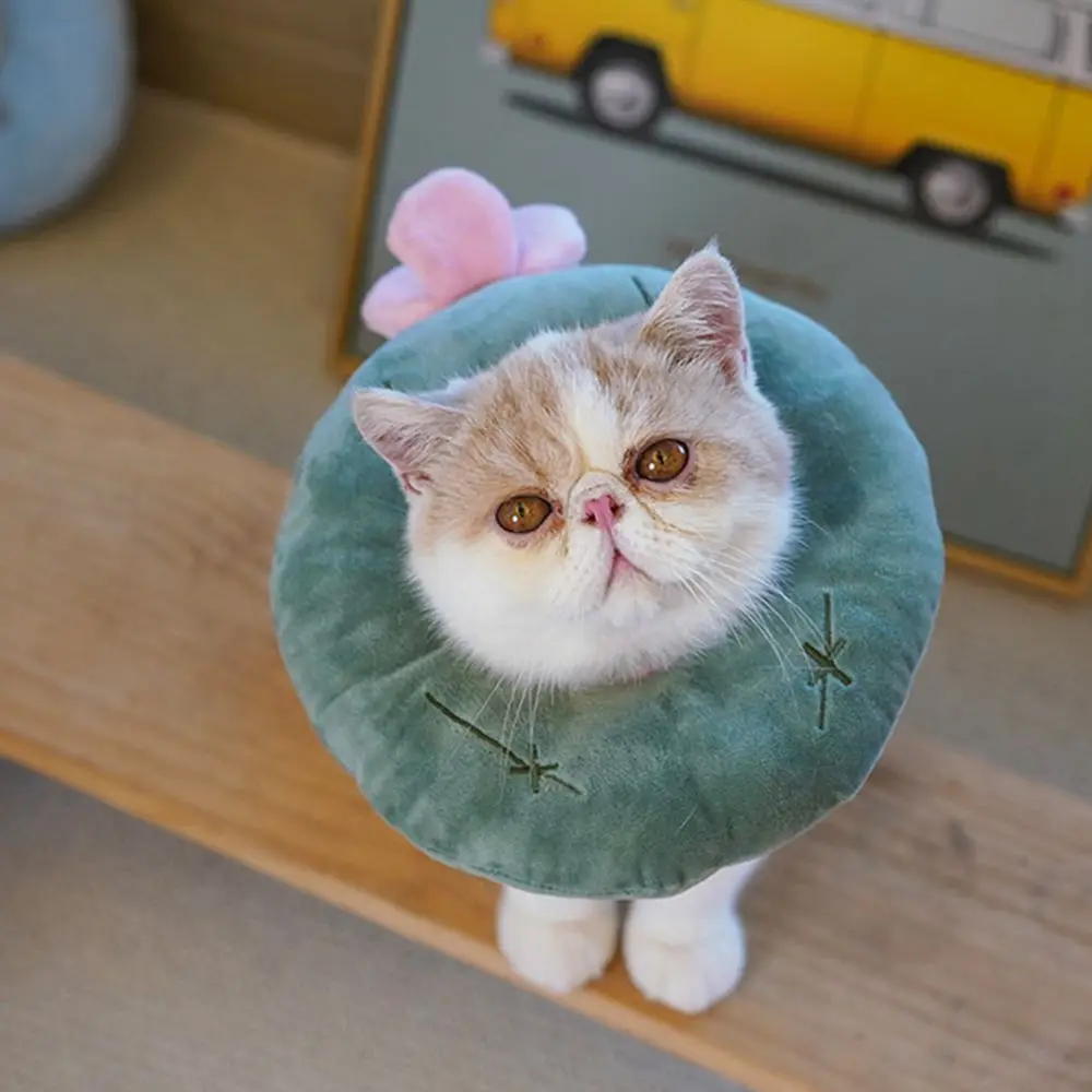 لطيف دونات مكافحة لدغة الجروح شفاء الكلب الرقبة مخروط منع لدغة الانتعاش الياقات مستلزمات الحيوانات الأليفة طوق القط حماية طوق #4