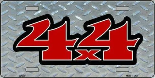 4 X 4 Back Novelty License Plate Aluminum