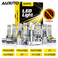 AUXITO Car LED Bulb H4 H13 LED High and Low Beam Headlight No Error H1 H7 9005 HB3 9006 H8 H9 H11 9007 LED Lights Canbus 30000LM