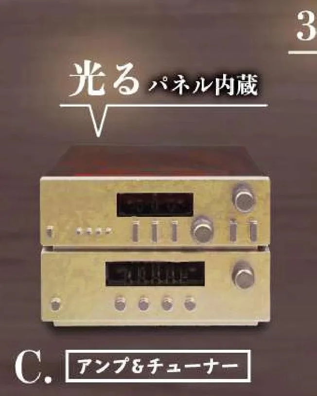 Oryginalne zabawki kapsułkowe Spirits Gashapon CD zaawansowany system wzmacniacza dźwięku spodek lekki miniaturowy Model Anime lalka rysunek wystrój