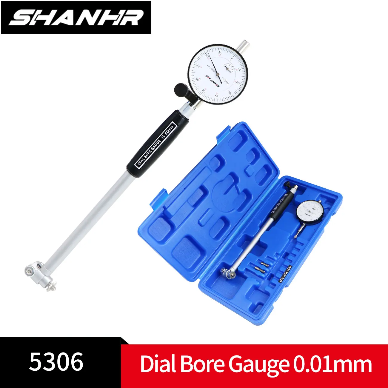

SHANHR 18-35/35-50/50-160 mm 0.01 mm High Accuracy Dial Bore Gauge Hole Diameter Measuring Gauge Dial Bore Gauge