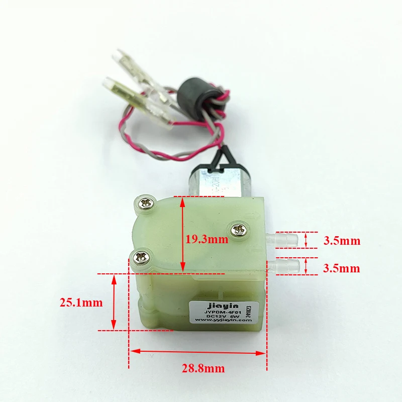 Mini bomba peristáltica JYPDM-4F01 DC 12V, pequeña bomba dosificadora de Motor 030 con microasucción autocebante para Control de flujo de líquido