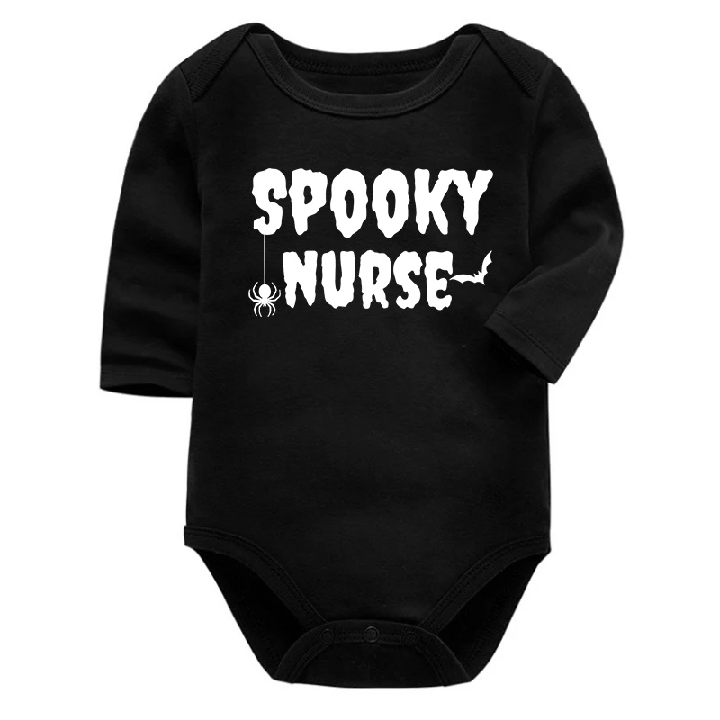 

Halloween Nurse Baby Onesie Spooky Season Bodysuits Fashion Fall Nurse Baby Clothes Funny Nurse Newborn Clothes