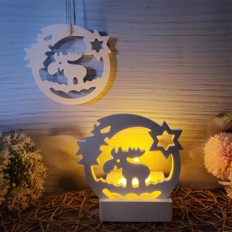 

Resin Tealight Candle Holder Mold Christmas Cute Elk Cement Plaster Candlestick Silicone Mold Cement Resin Casting Mold Plaster