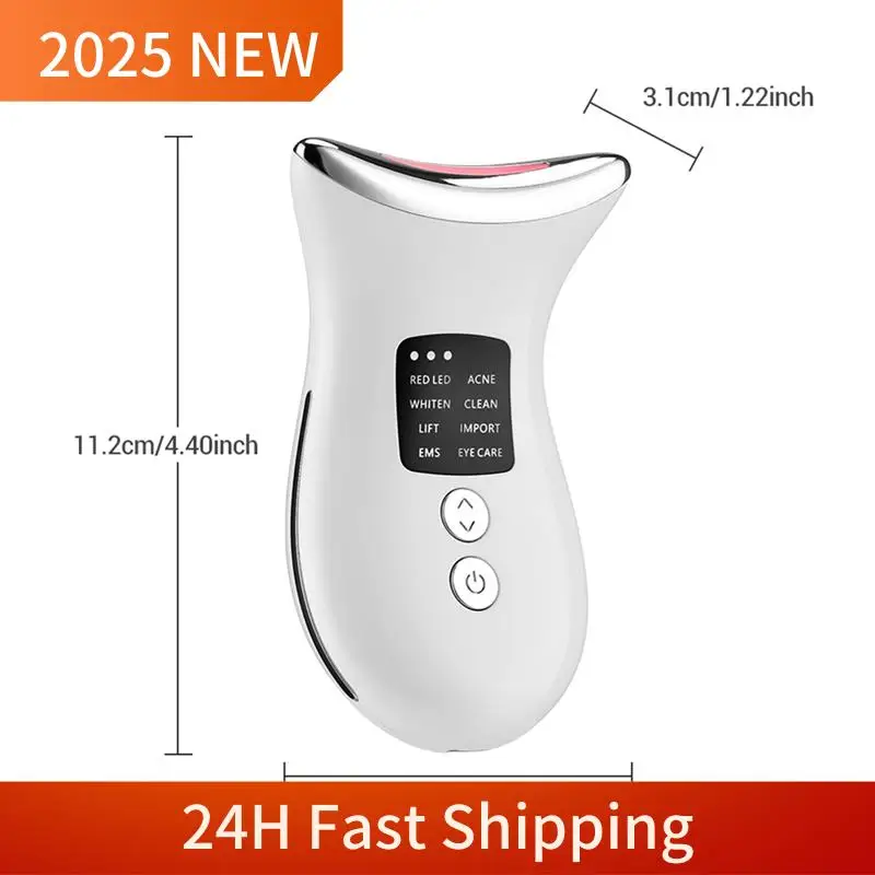 EMS IPL Collo Sollevamento E Stringere Massaggiatore Elettrico Microcorrente Rimozione Rughe 7 Colori LED Photon Dispositivo di Bellezza Del Viso