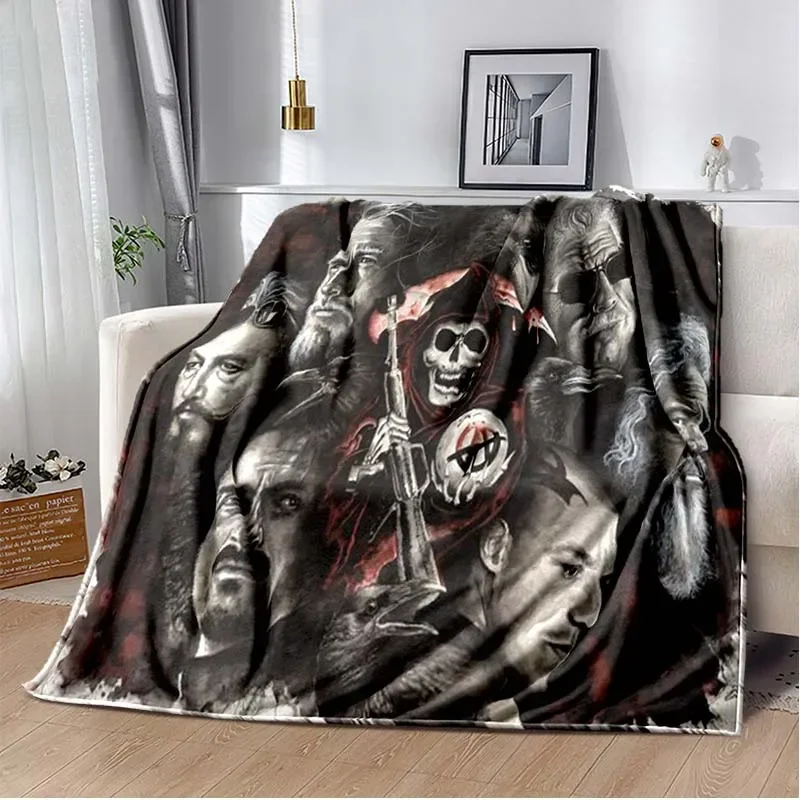 Jax Teller SONS OF ANARCHY Charlie Hunnam Throw Blanket Shawl Cloak Bedroom Living Room Sofa Couverture Chaude Manta Caliente