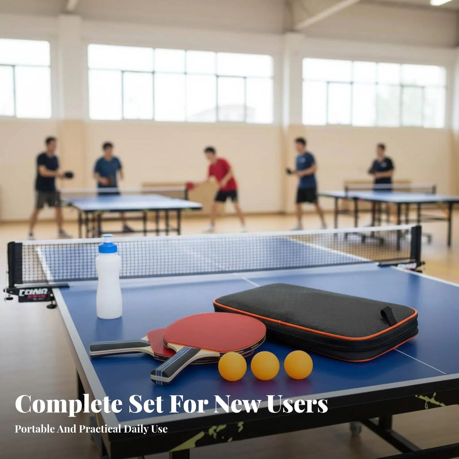 

Racket Sport Pong Paddle and Sphere Set Ergonomic Handle Racket Sport Pong Paddle Set Table Racket Sport Racket Kit
