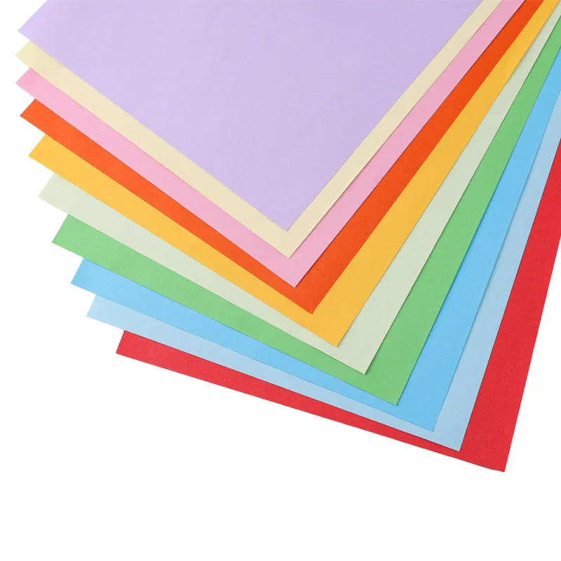 20 pezzi di carta da copia A4 colorata Multi-size doppi lati Origami 10 diversi colori confezione regalo carta decorativa artigianale