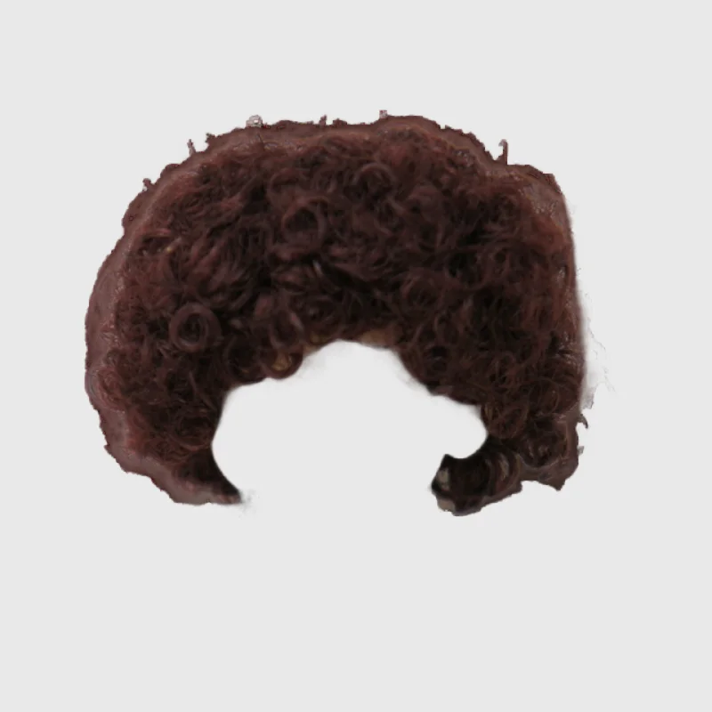 

JD713 1/12 Tiny Short Curly Doll Wigs For Size 3-4 Inch 9-10cm Wholesale Afro Tight Lati White BJD Synthetic Mohair Hair