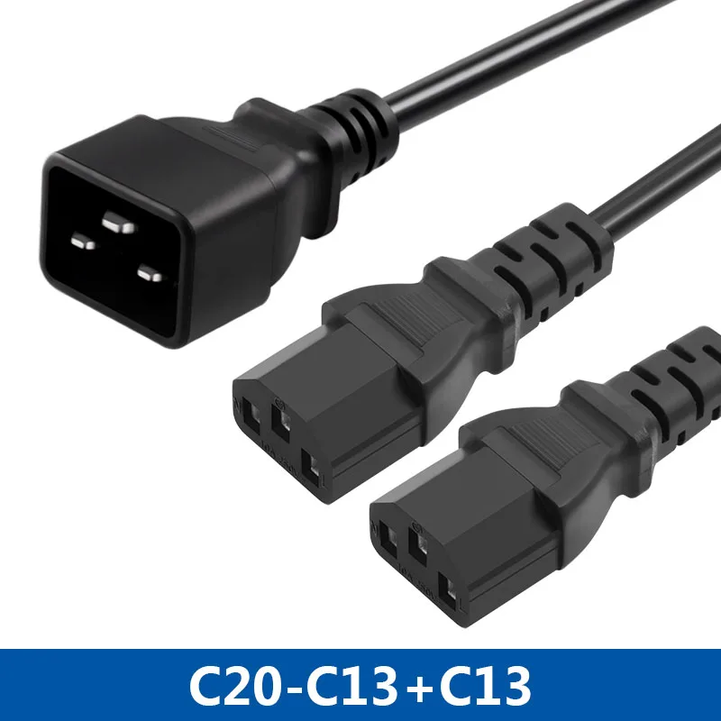 

C20 to C13 1/2 power cord PDU server 1-to-2 1.5-meter extension cable copper core