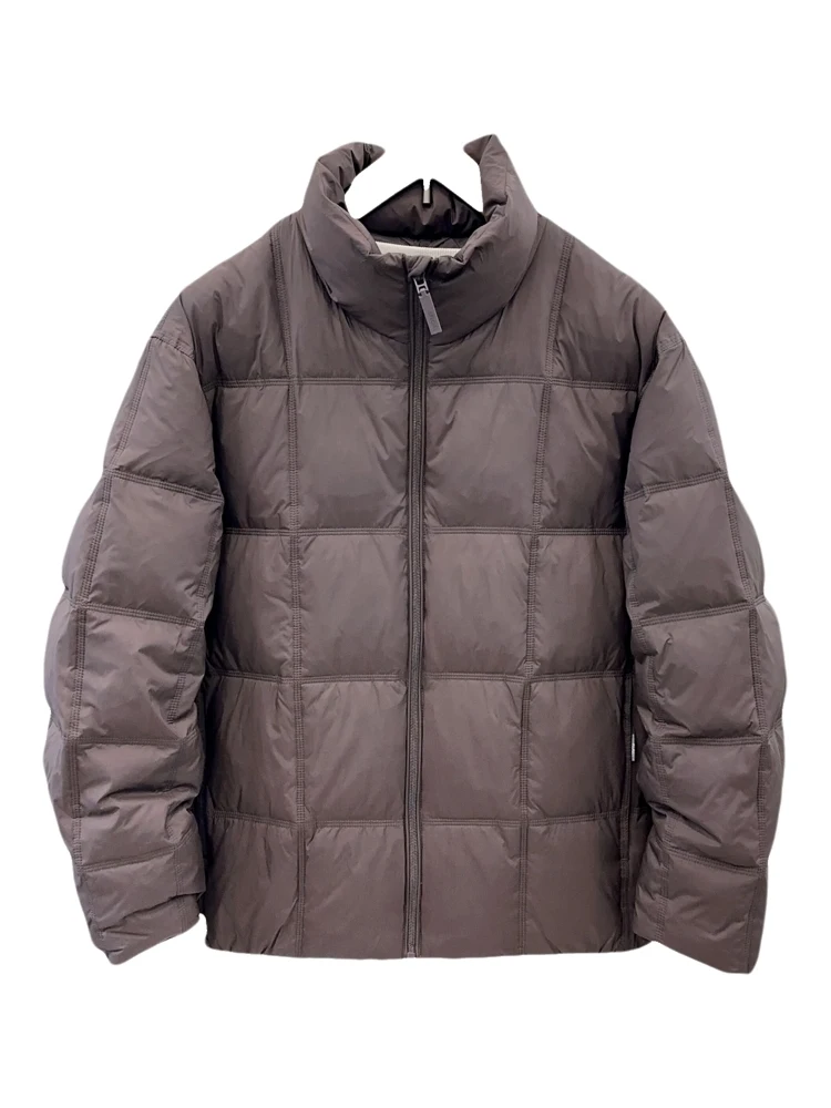 

Высококачественная мягкая и комфортная мужская пуховая куртка с воротником-стойкой, теплая, объемная, белая, зимняя верхняя одежда