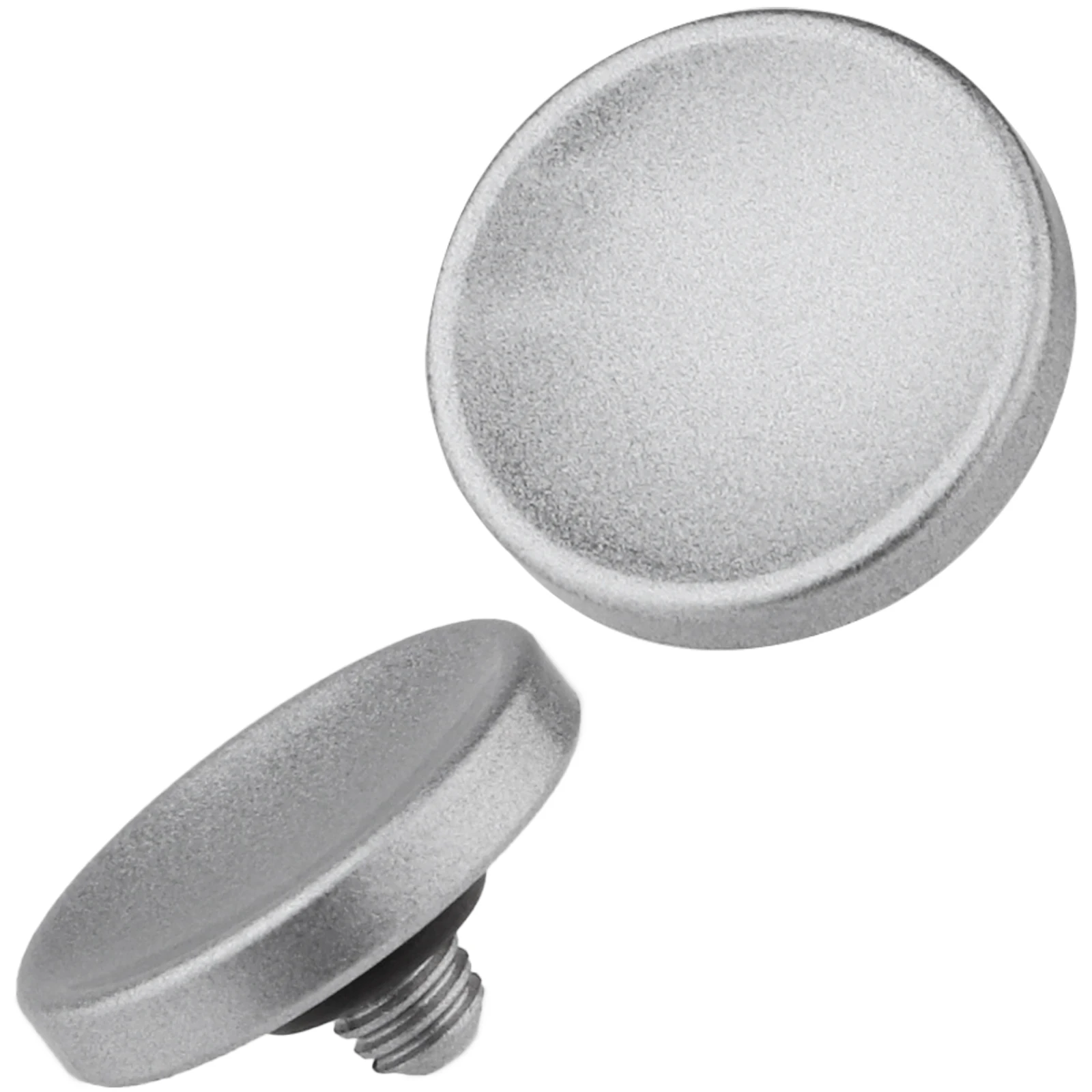 زر تحرير مصراع معدني من Haoge لكاميرا Leica Fuji Fujifilm Canon Nikon Minolta Olympus Hasselblad مقعرة باللون الرمادي الفضي