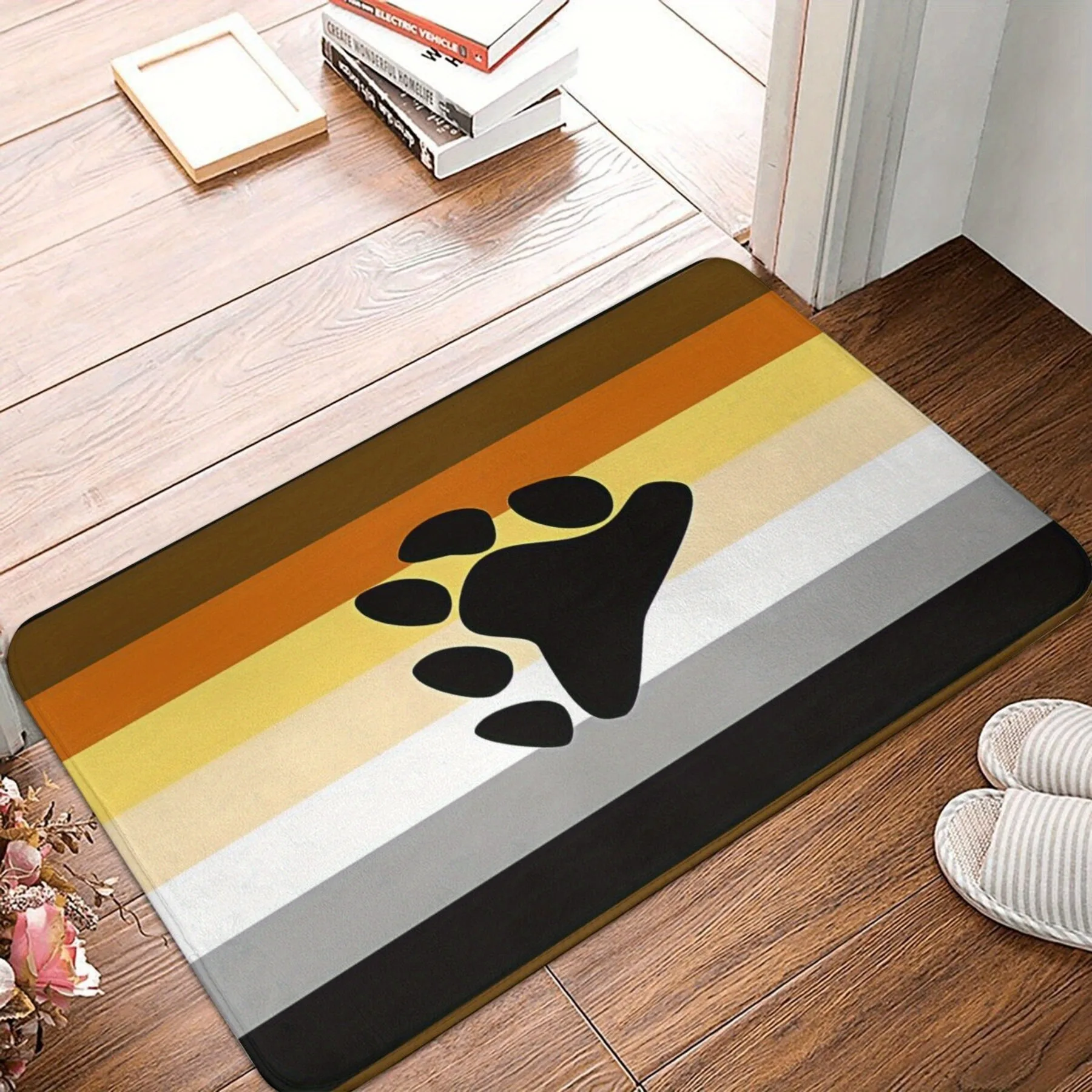 

1PC Dog Paw Pattern Kitchen Rugs Non-Slip Door Mats Pop design Bathroom Rug Bath Mat Carpet for Home Sink Laundry Decor