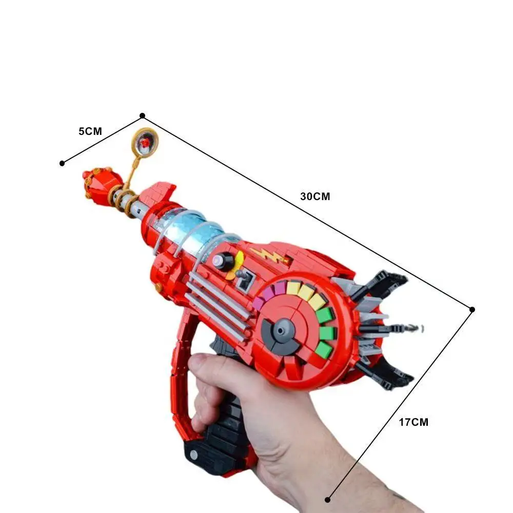 

MOC Call of Duty Ray Gun Building Blocks, Pistola Láser Roja Bloques de Construcción, COD Zombies Arma Modelo, DIY Gift