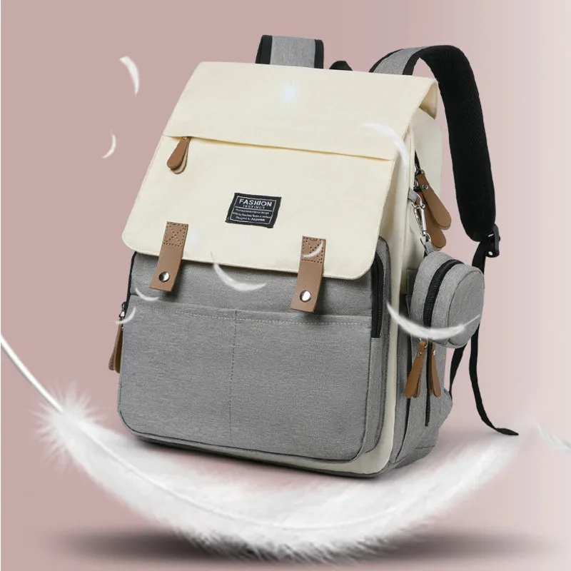 

Mommy High-end Feel Feminine Backpack Multiple Functions Large Capacity Waterproof Bottle Insulation Mommy Bags Women's Backpack