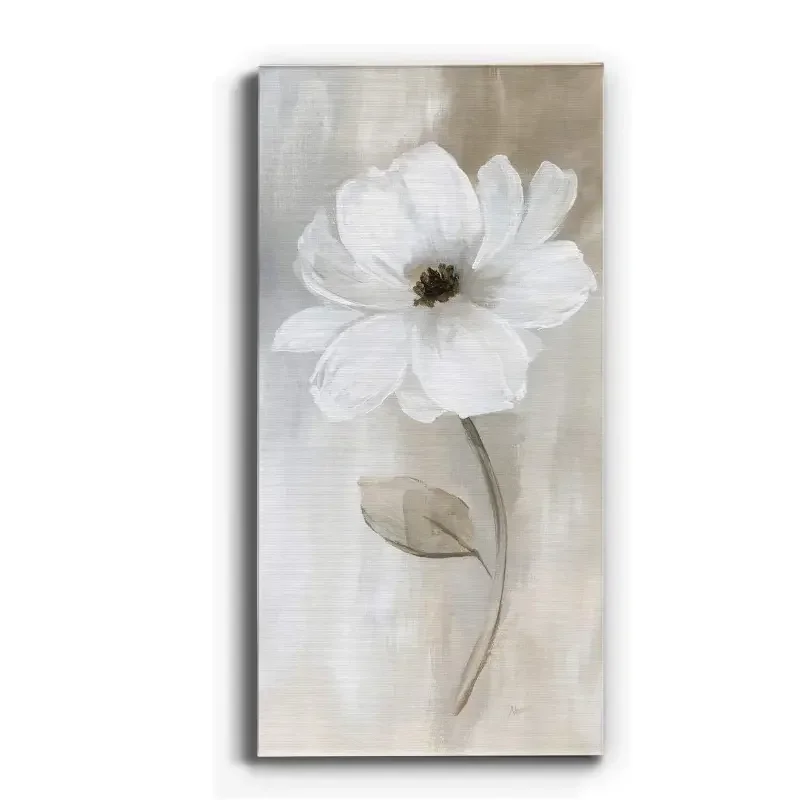 Large-sized 1pc frameless Canvas Painting Canvas Floral Wall Art Modern Decorations Paintings Elegant White Rose Romantic Botani