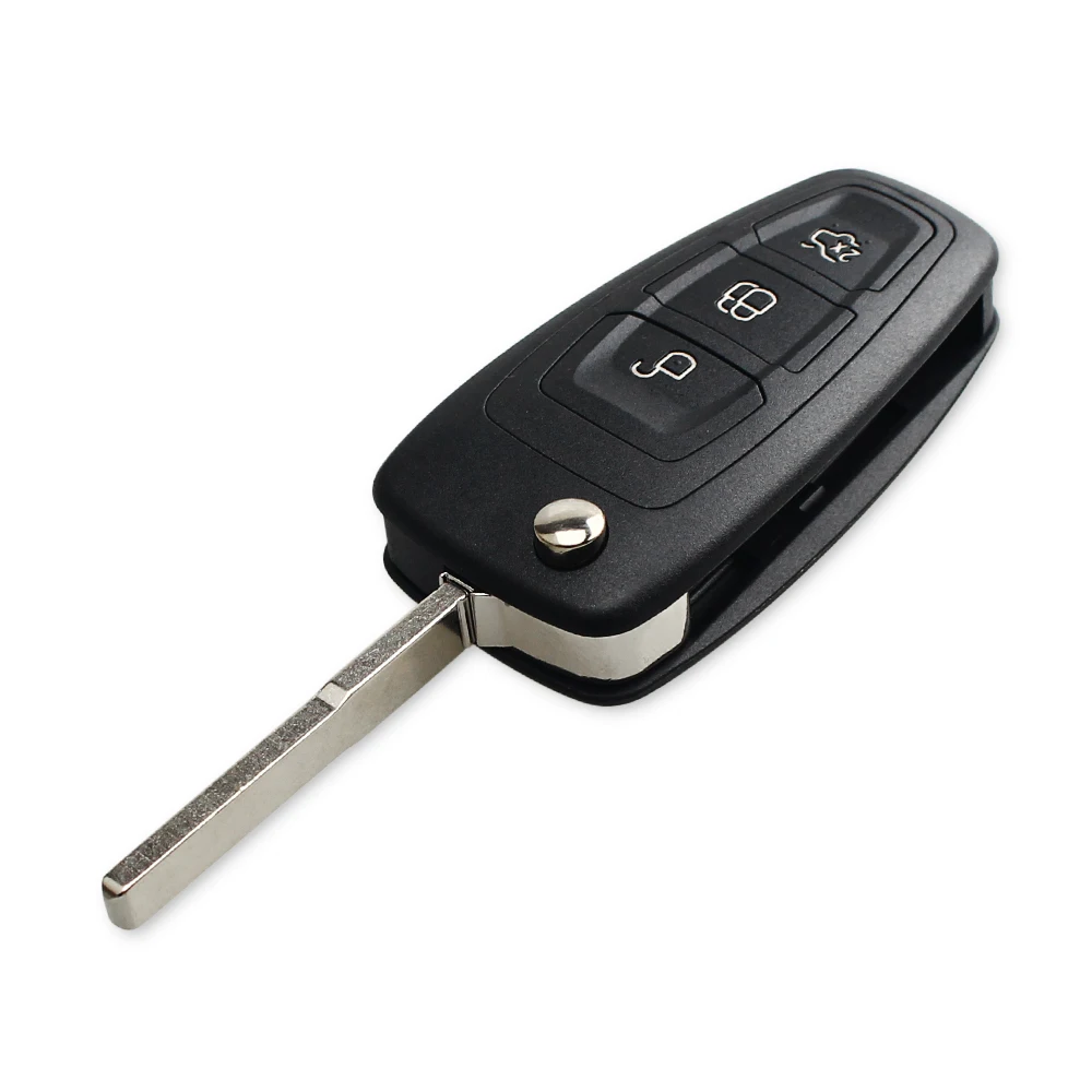 KEYYOU New 3 Buttons For Ford Focus Fiesta 2013 Fob Case with HU101 Blade Flip Folding Remote Key Shell Fob Case