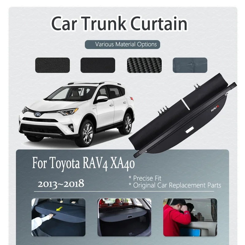 

Car Trunk Curtain Cover For Toyota RAV4 XA40 2013 2014 2015 2016 2017 2018 Retractable Trunk Rack Partition Shelter Accessories