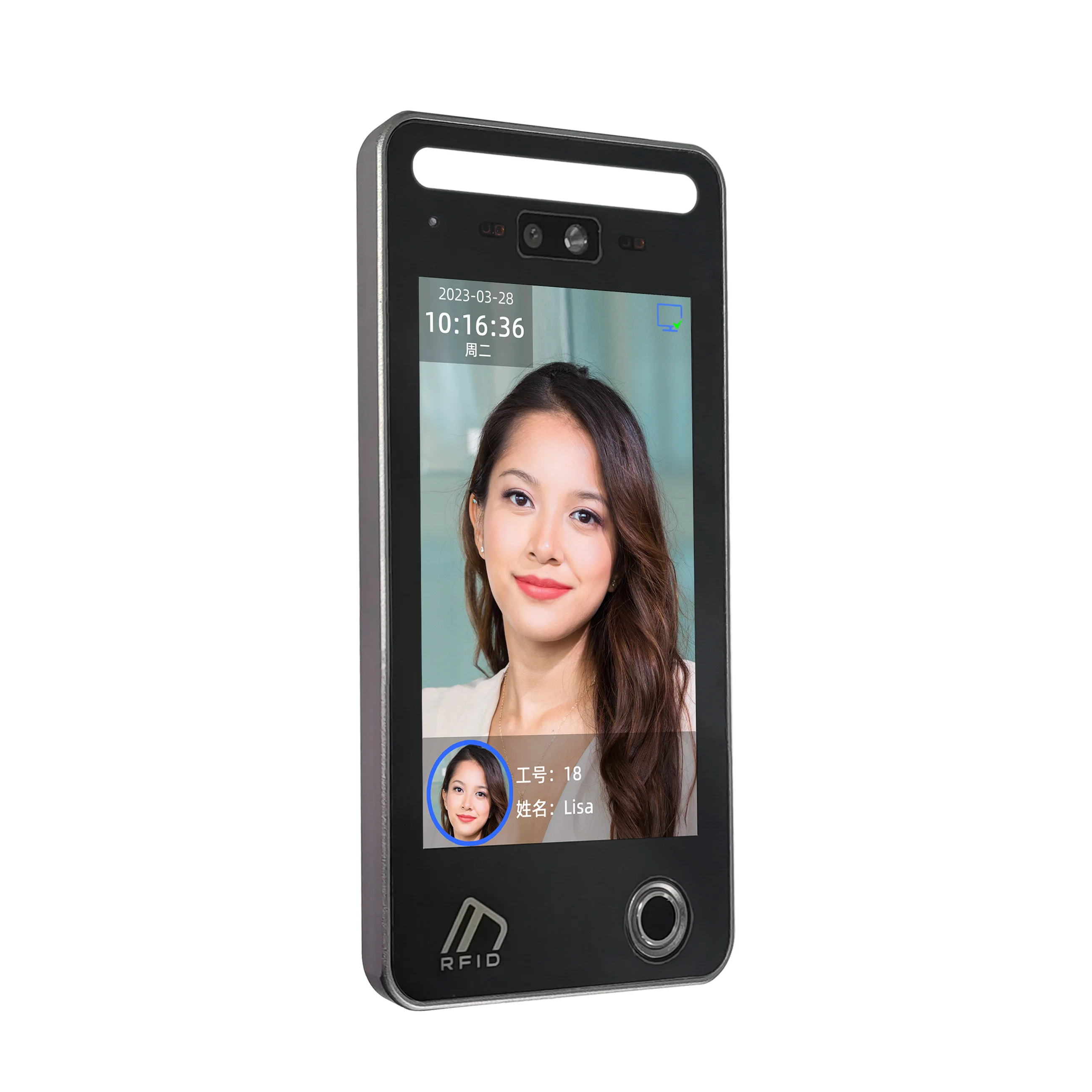 

8 Inch IP65 Waterproof Facial Recognition Access Control Card Fingerprint Time Attendance Built-in POE Free SDK
