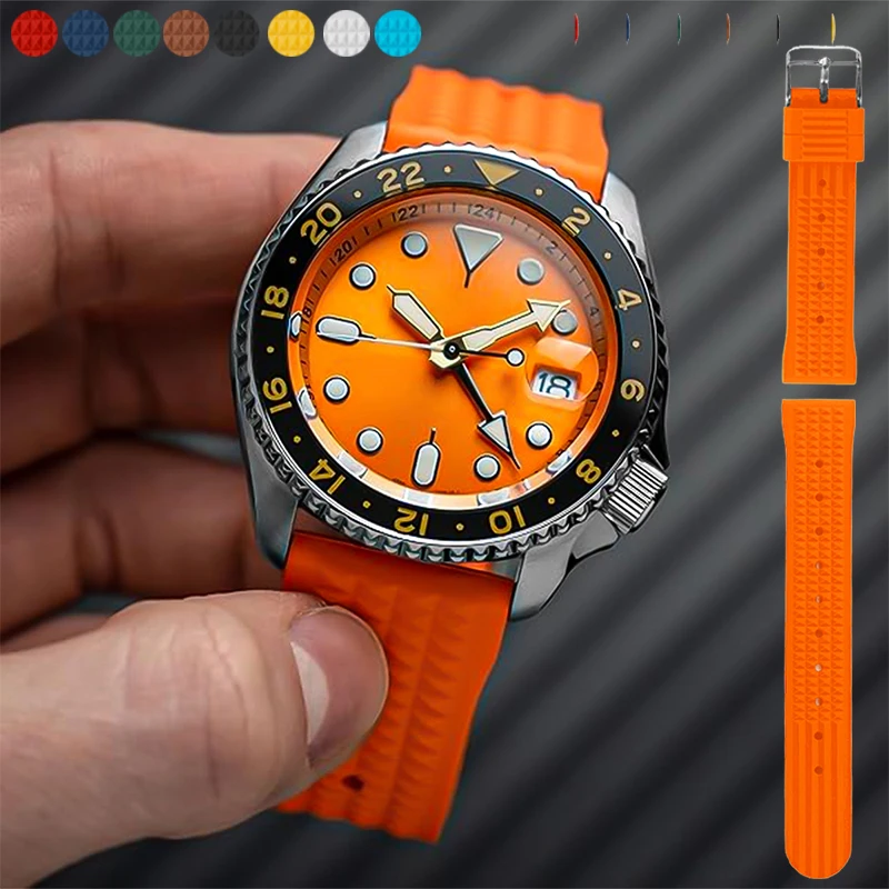 الإفراج السريع سيليكون المطاط حزام الساعات 18 مللي متر 20 مللي متر 22 مللي متر النساء الرجال حزام مقاوم للماء ساعة رياضية حزام مصقول مشبك الفرقة ​