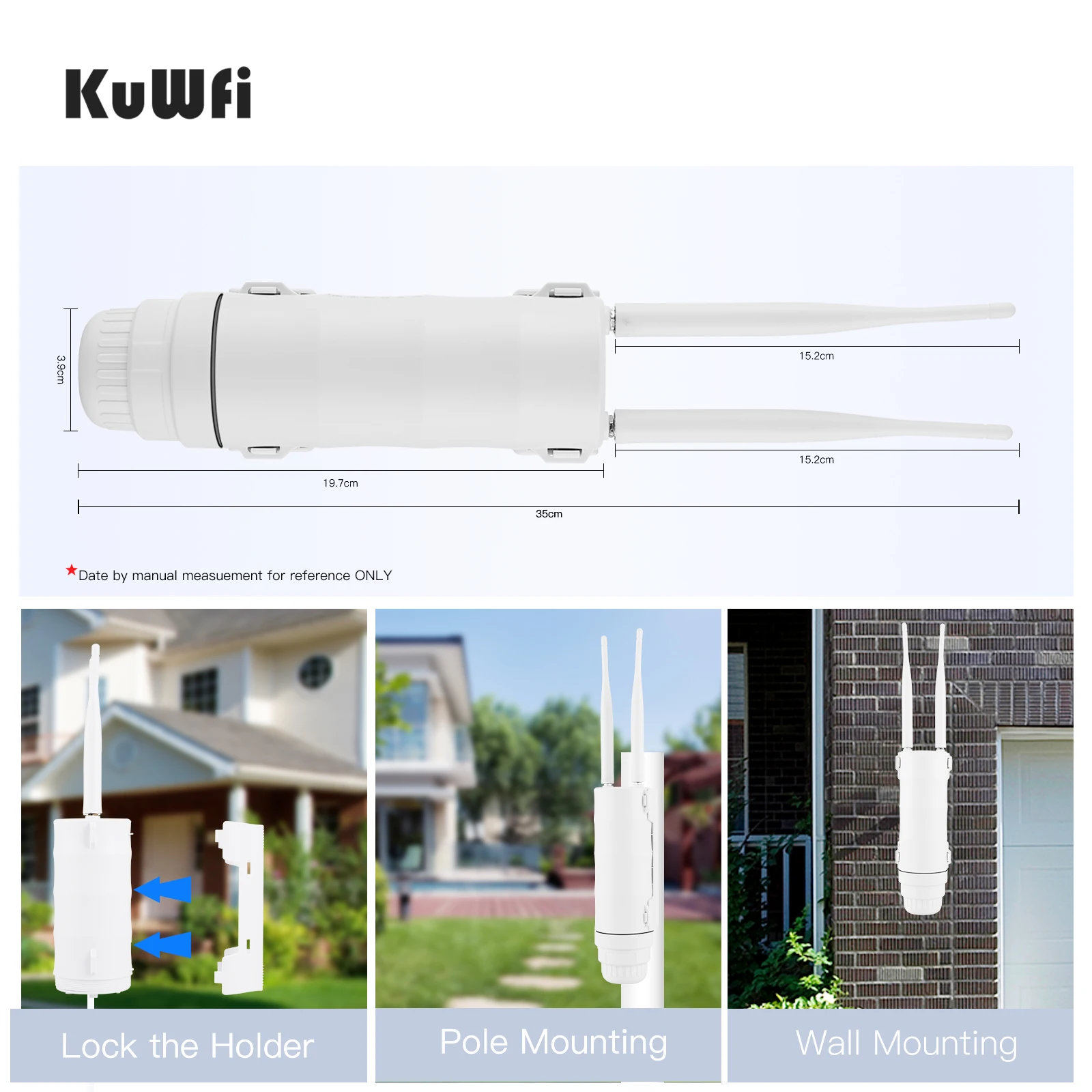 Imagem -06 - Kuwfi-roteador Wi-fi sem Fio à Prova Dágua 4g Lte ao ar Livre Antena Destacável Externa Wan Porta Lan Suporte 24v Poe 64 Usuários