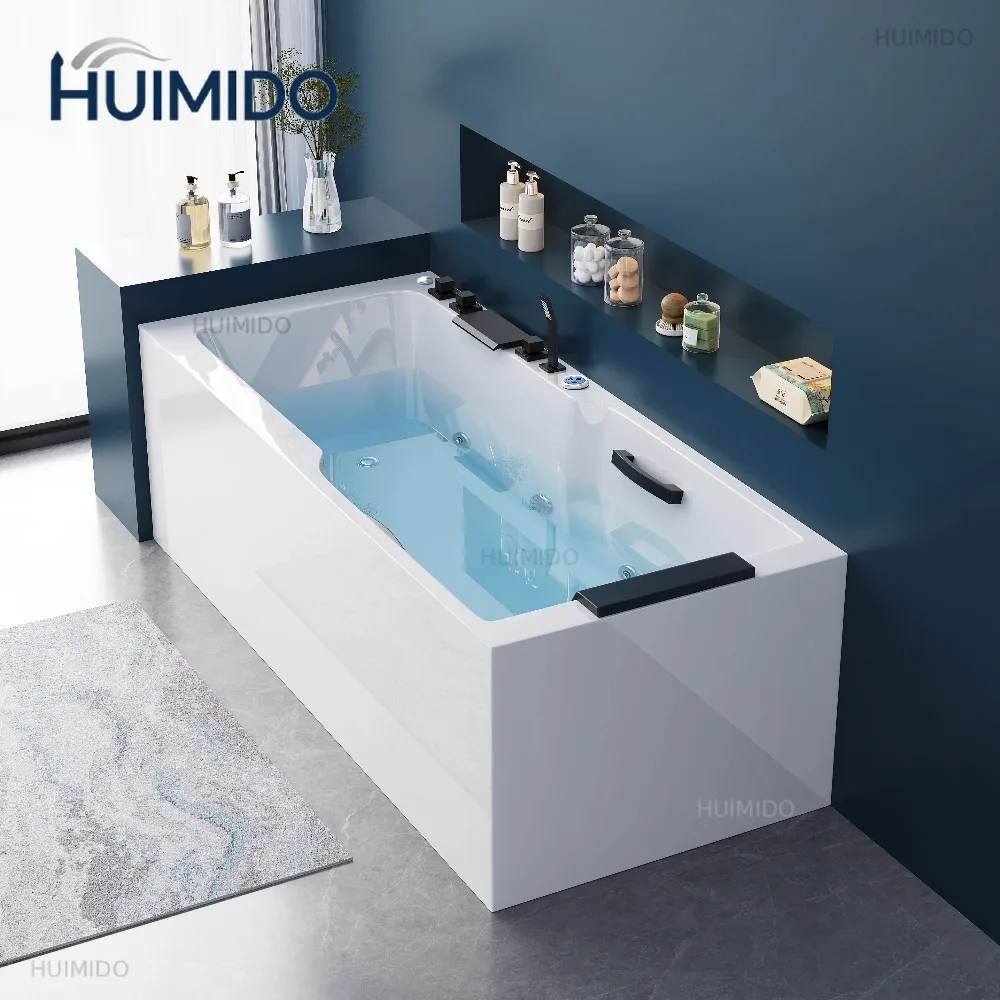 Idromassaggio Freestanding in Acrilico, Vasca Spa di Lusso per Casa, Villa, Hotel, B&B, Jacuzzi Moderna Riscaldata per Uso