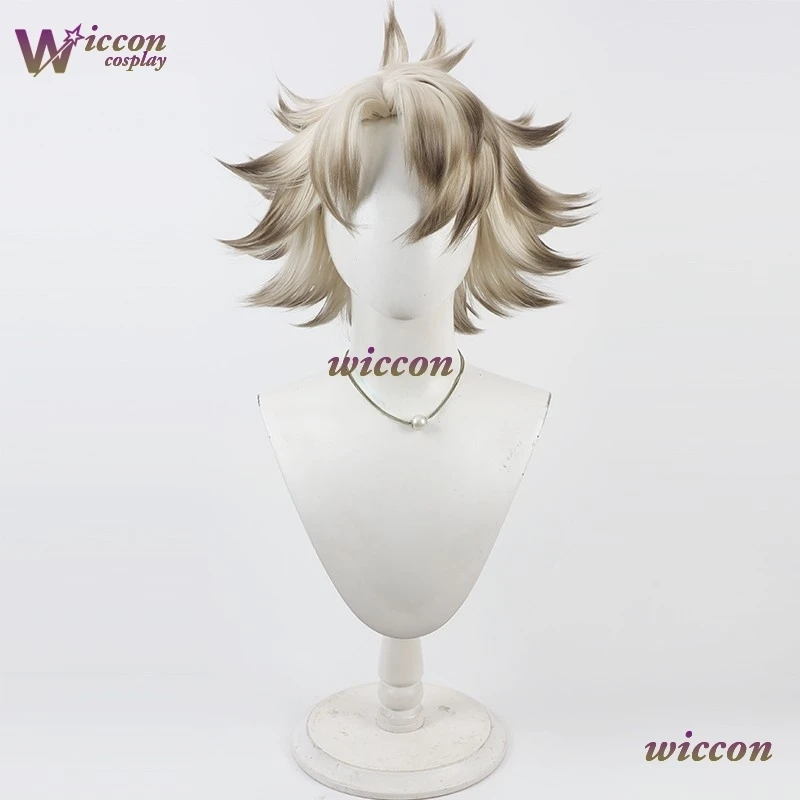 55-60 سنتيمتر غطاء صافي الورد GACHIAKUTA Rudo Surebrec شعر مستعار تأثيري أنيمي مانغا الشعر هالوين مقاومة للحرارة ماتي الألياف قابل للتعديل #1