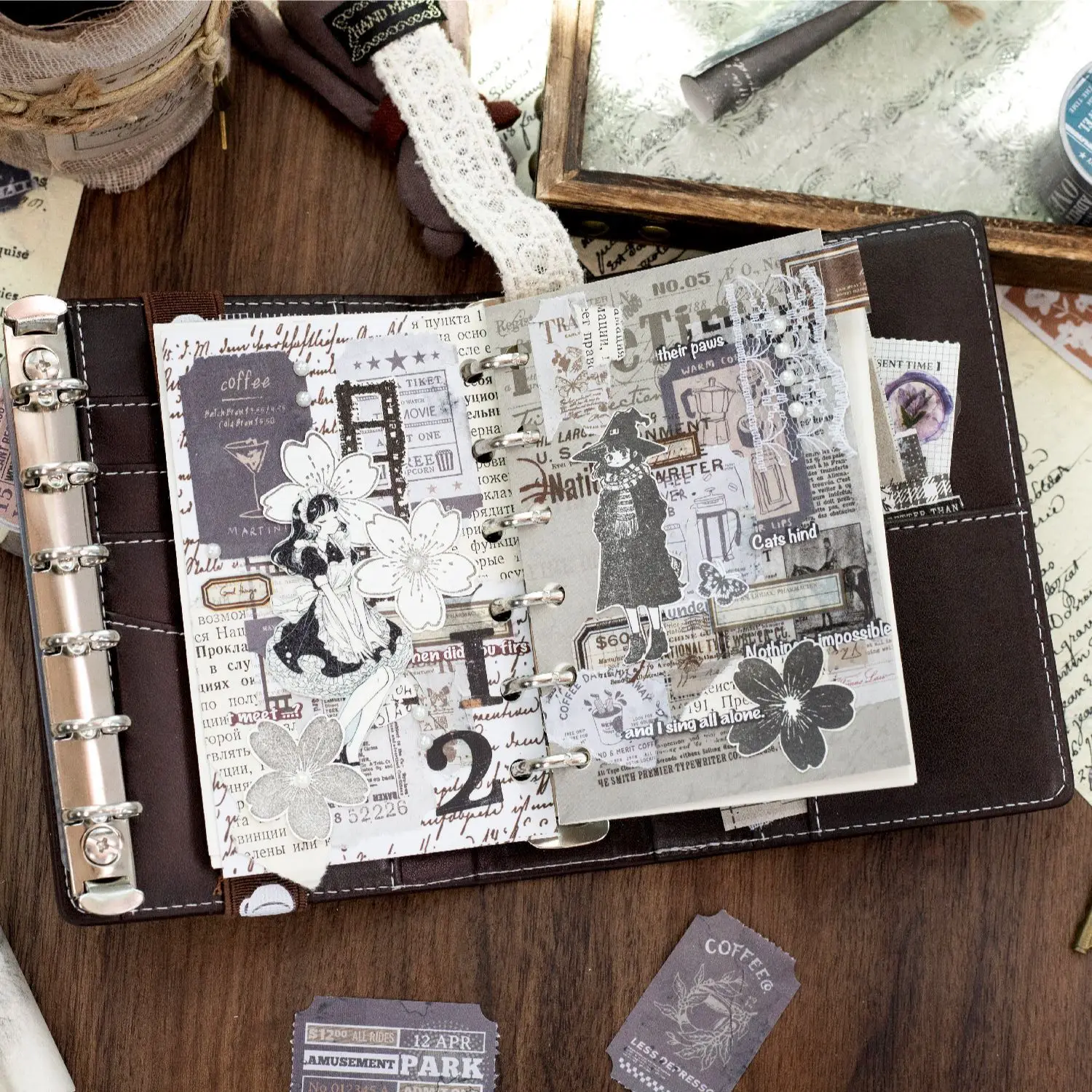 1pcs/1lot Decorative Adhesive Tapes Revolving ticket Decorative Scrapbooking DIY Paper Japanese Stickers