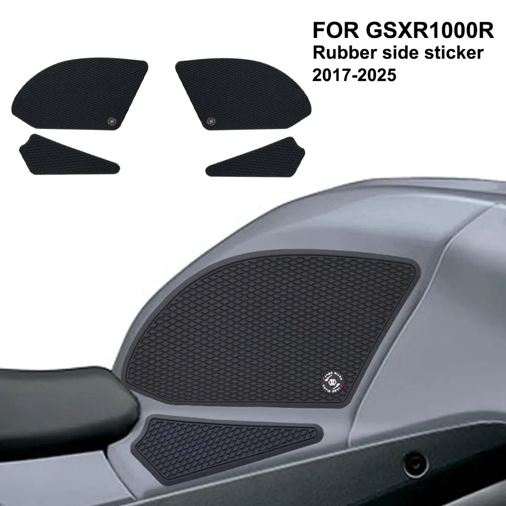 

For GSXR1000R GSXR 1000R GSXR-1000R 2017-2025 Motorcycle Accessories Rubber Tank Pad Stickers Kits Fuel Tank Side Pad Protection