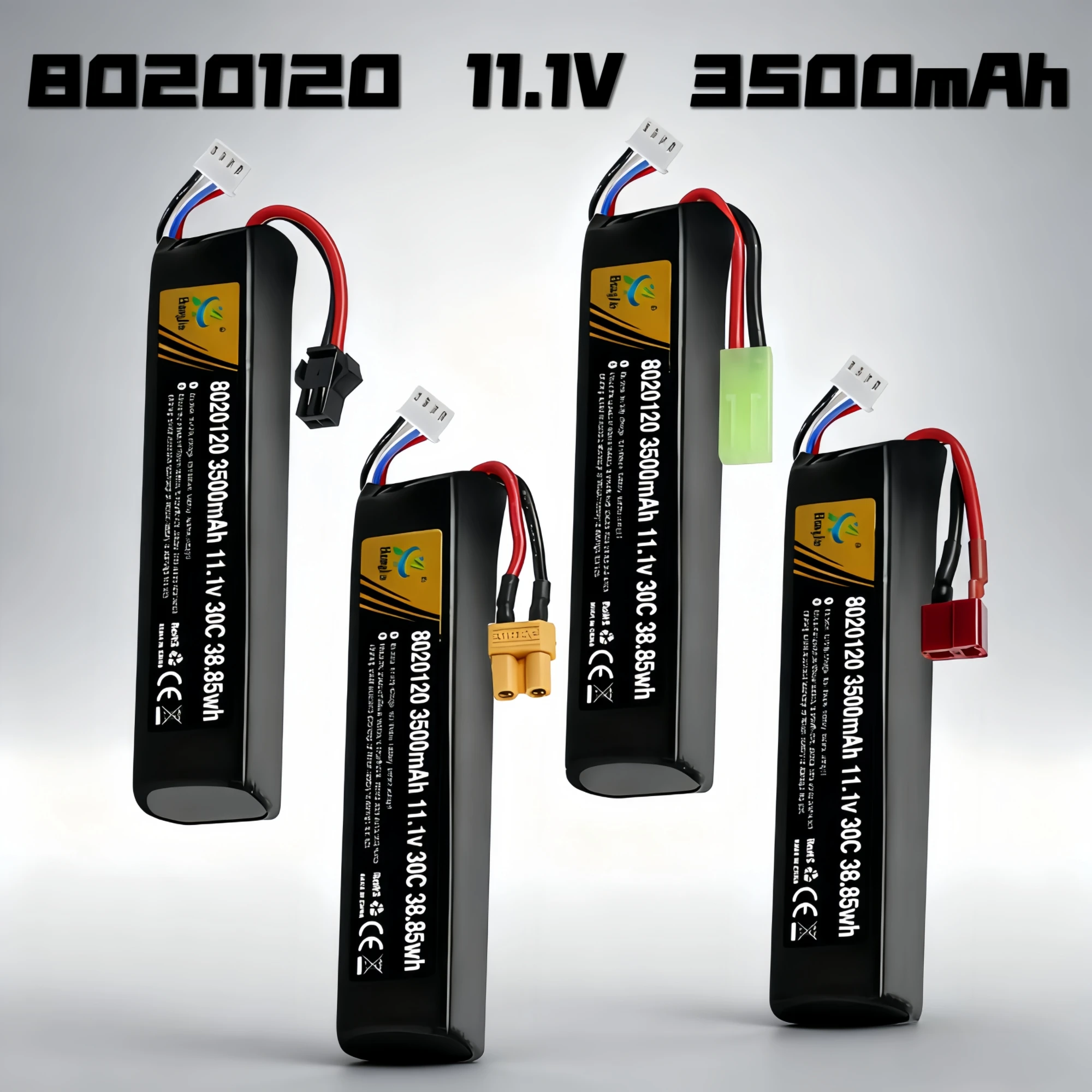 Bateria lipo 8020120 para pistola de água airsoft 11.1v 3500mah com plugue sm t xt30 tamiya para bala macia gunt furadeira elétrica portátil