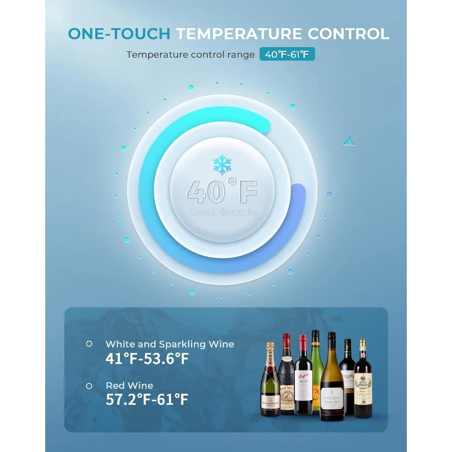 ثلاجة نبيذ صغيرة على سطح الطاولة سعة 18 لترًا مع ضاغط هادئ وإضاءة LED لشريط المنزل تستخدم ثلاجة مبرد النبيذ قائمة بذاتها مع #3