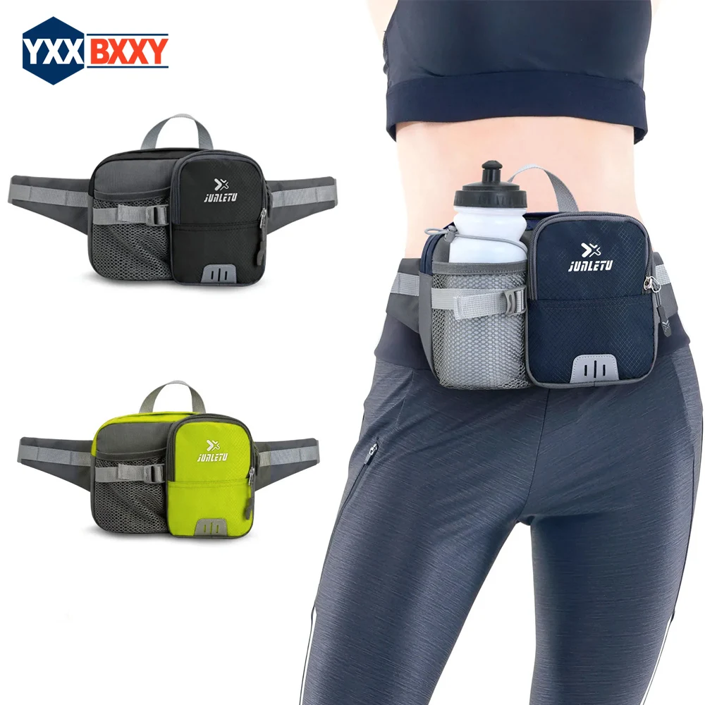 1PCS Hiking Fanny Pack Large Waist Bag for Men Women with Bottle Holder Water Resistant Lumbar Pack for Hiking Camping Fishing